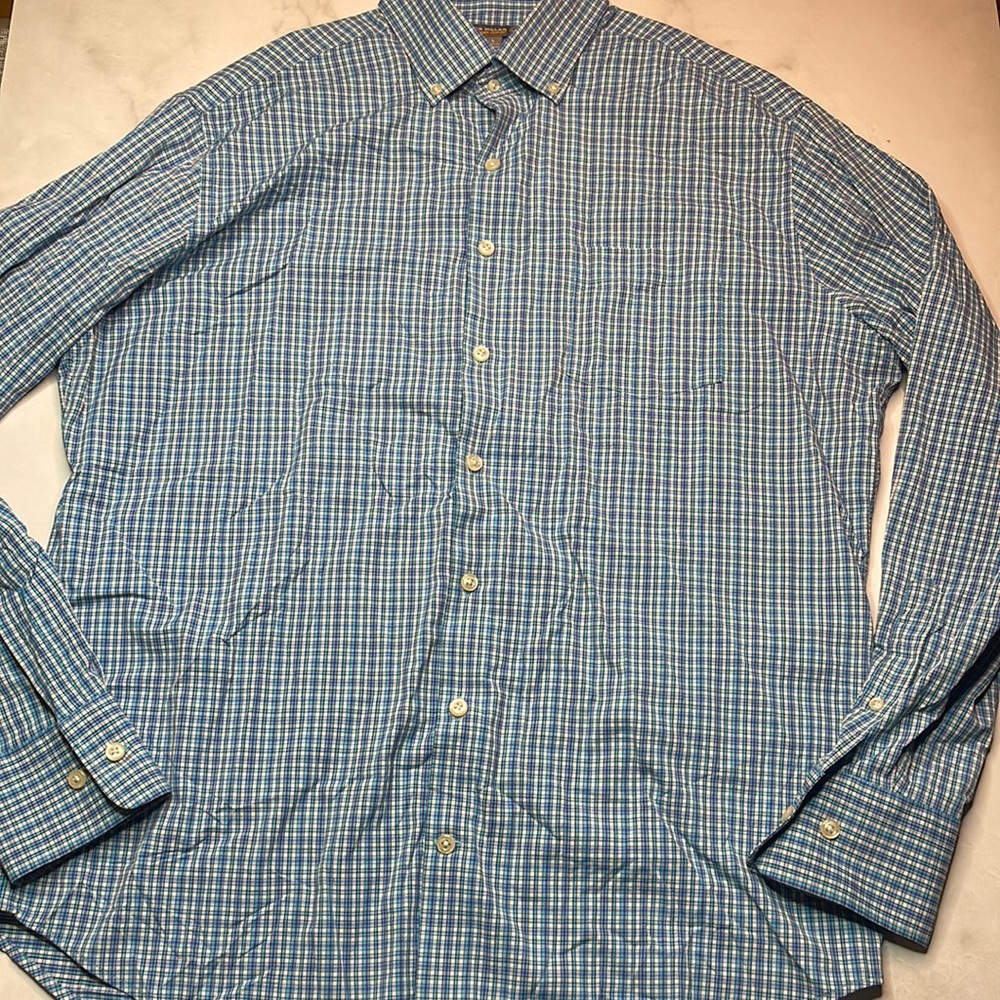 Peter Millar Summer Comfort Long Sleeve Plaid Button Down Shirt